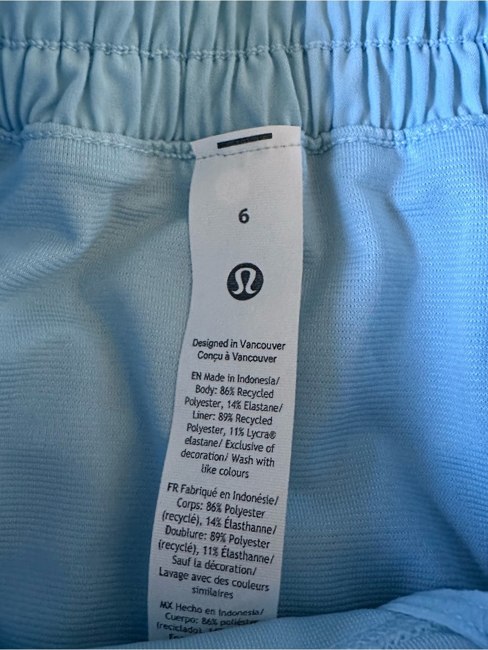 Lululemon Light Blue Women's Athletic Shorts - Picture 5 of 7